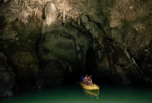 Twilight kayaking adventure surrounded by limestone cliffs at Hong Island by Starlight