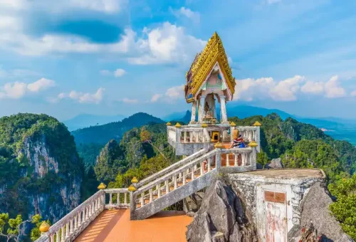 Tiger Temple Krabi – Mountain-top temple with golden Buddha and panoramic jungle views.