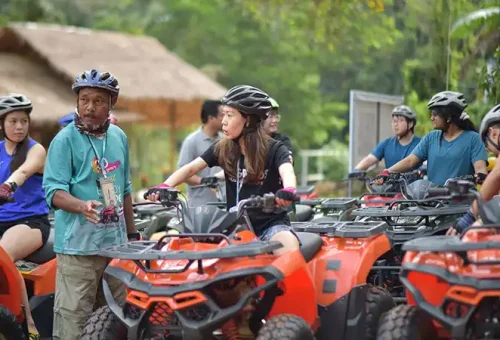 ATV instructor giving final safety instructions before the ride at Phuket ATV Adventure, by Phuket Travel Store