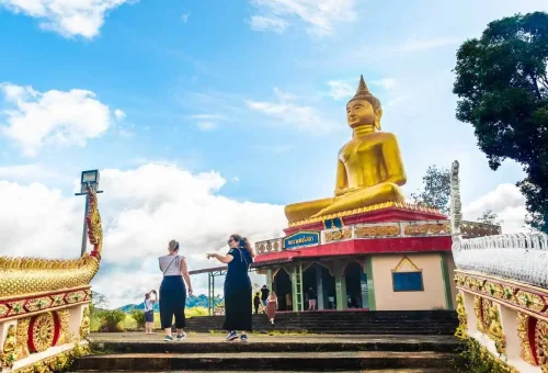 Visit to a traditional Thai temple in Khao Lak during off-road safari tour with Phuket Travel Store