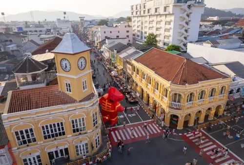 Phuket Travel Store at Thalang Road Sunday Market – evening market stroll with Thai street food, local artisans, and cultural experiences