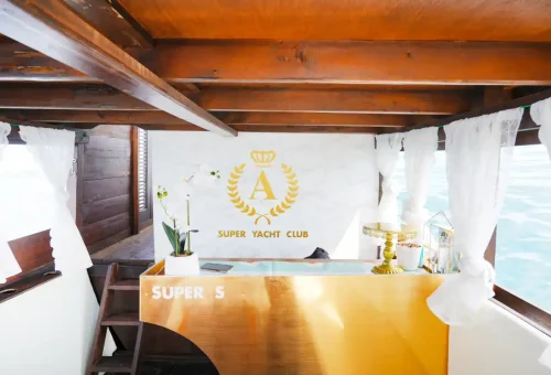 Stylish Super-S boat featuring deluxe seating and scenic views in Phuket