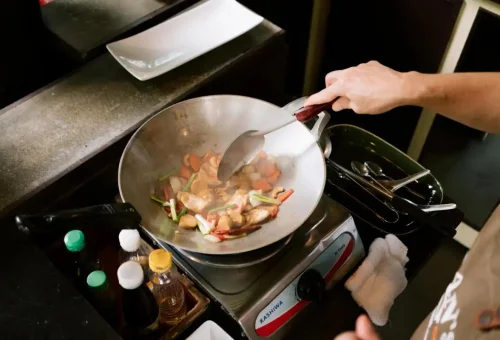 Cooking instructor guiding class in Khao Lak