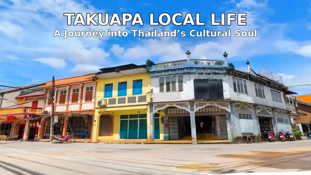 Colorful Sino-Portuguese buildings in Takuapa