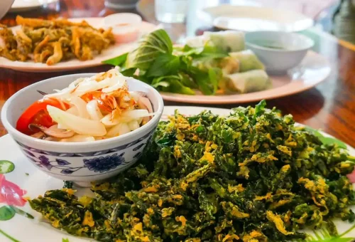Visitor enjoying herbal drinks while exploring Wat Lokayasutharam and biking through the ruins