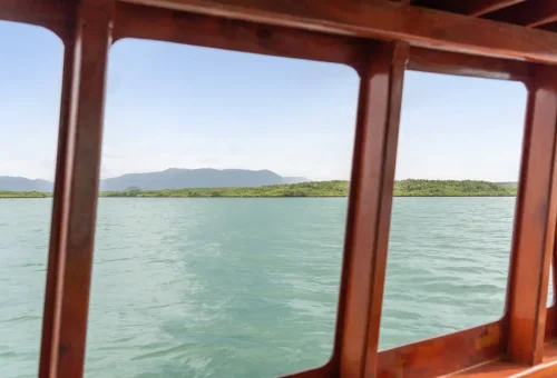 Close-up of a traditional longtail boat bow in Khao Na Yak.