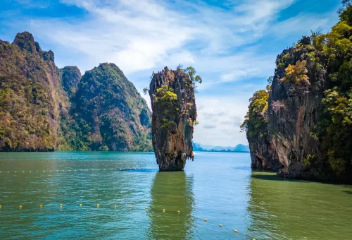 James Bond Island rock formation in Phang Nga Bay Thailand