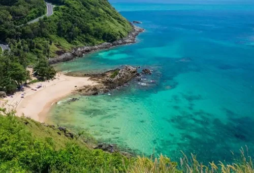 Ao Sane beach and turquoise waters on The Cruise Day Tour Phuket