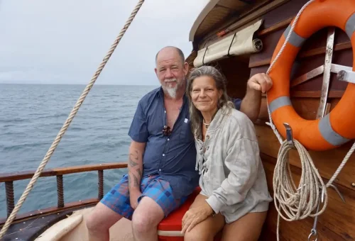 Couple enjoying The Cruise Day Tour Phuket with Phuket Travel Store