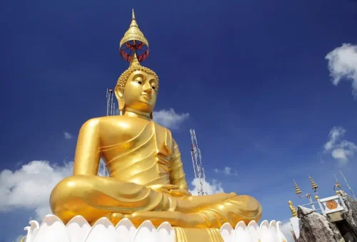 Golden Buddha statue at Tiger Cave Temple Krabi