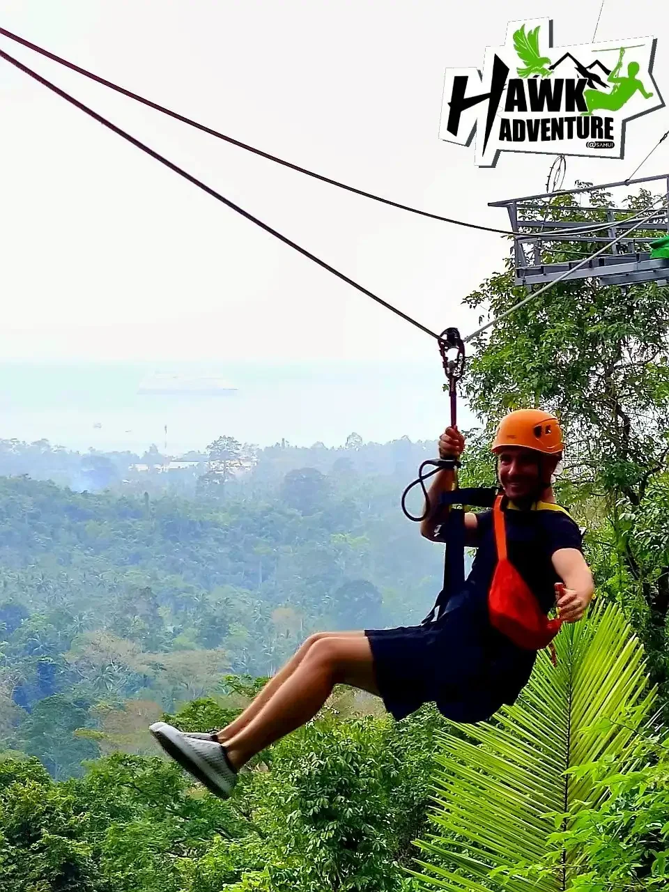 Hawk Adventure Zipline Samui jungle zipline experience in Koh Samui