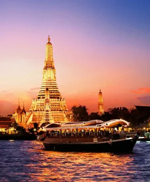 Dine Onboard The Apsara As You Sail Along The Chao Phraya River In Thailand_