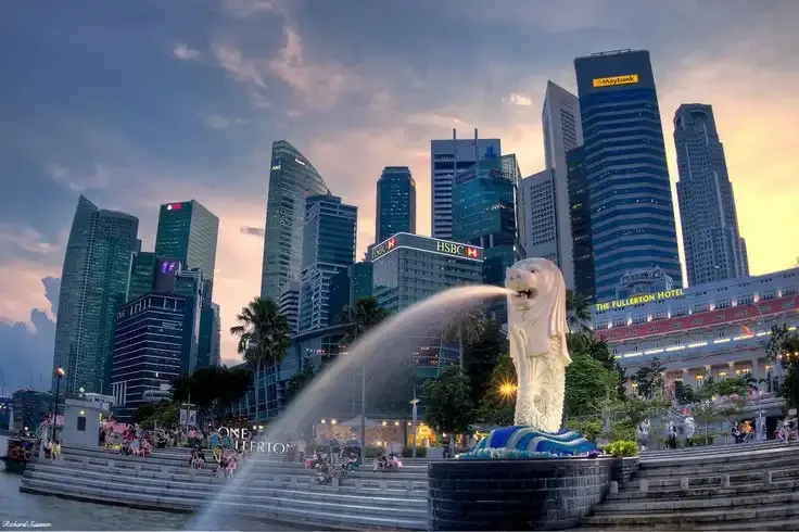 Merlion Park at Sunset