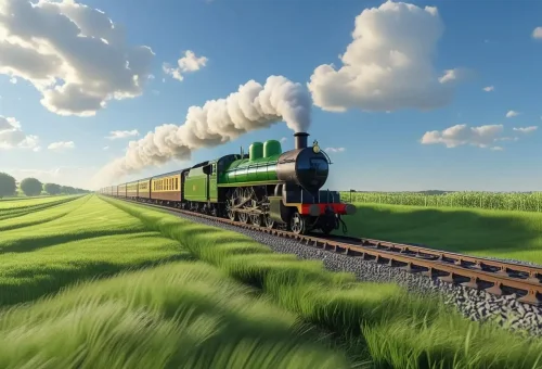 by rail