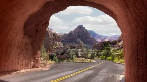 Tunnel Zion National Park Usa 1