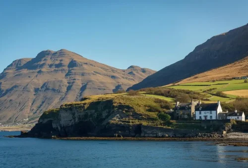 wales uk, coastline, pub, mountains