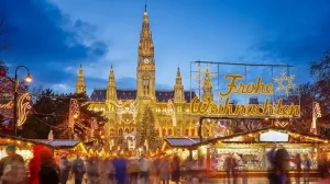 Rathaus Christmas Market Vienna Austria 1