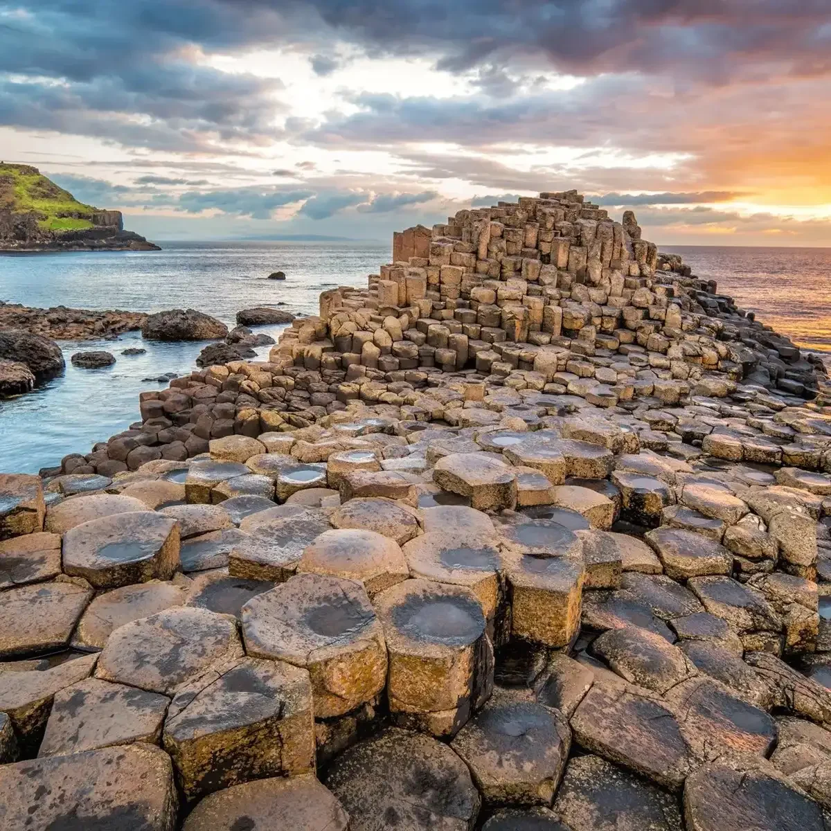 sunset-giants-causeway-northern-ireland