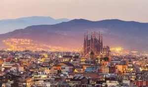 Barcelona City Skyline