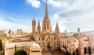 Skyline Barcelona Cathedral Barcelona Spain