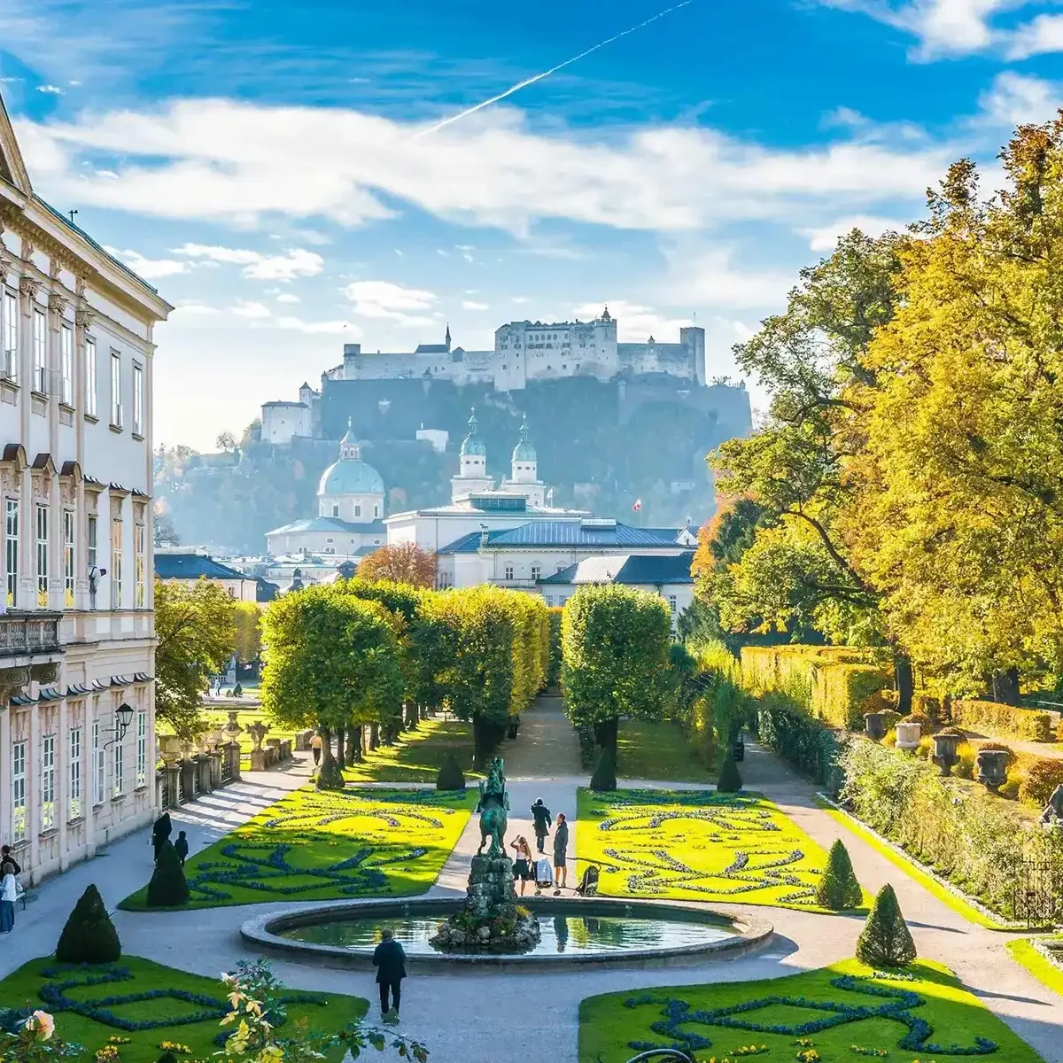 Mirabell Gardens Fortress Salzburg Austria