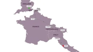 Map European Traveller Guided Tour 1