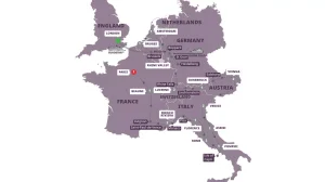 Map Grand European London Paris Guided Tour 2026 1