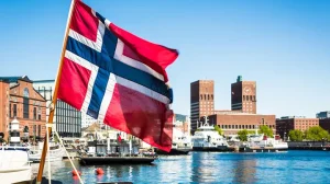 Flag City Hall Marina Oslo Norway 1