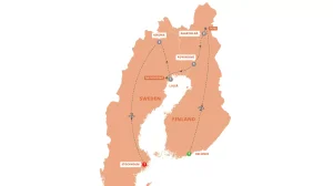 Map Scandinavian Northern Lights Guided Tour 3
