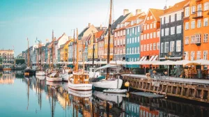 Boats Nyhavn Canal Copenhagen Denmark 2