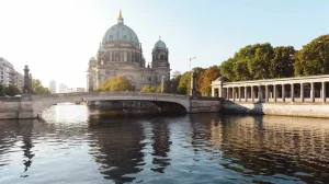 Arch Bridge River Cathedral Berlin Germany 2