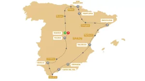 Map Best Spain Guided Tour 2025 1