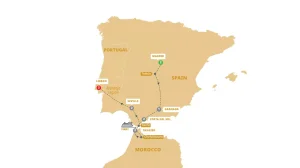 Map Spain Morocco Guided Tour 2026 1