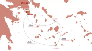 Map Greek Island Hopper Guided Tour 1