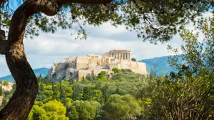 Filopappou Hill Parthenon Acropolis Athens Greece 1