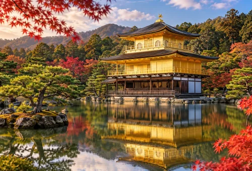 Golden_pavilion_reflected_in_autumn_waters_under2mb