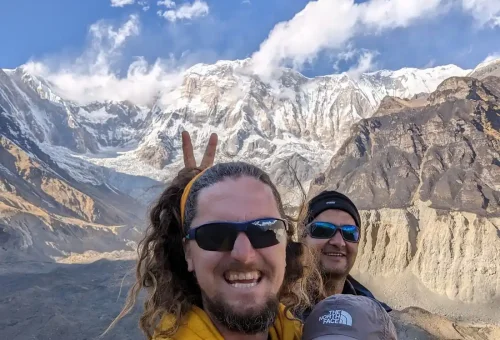 Annapurna Sanctuary Trek Beautiul group photo