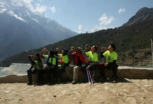 Island Peak Climbing group enjoying