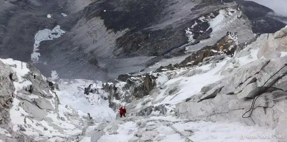 Climbing amadablam